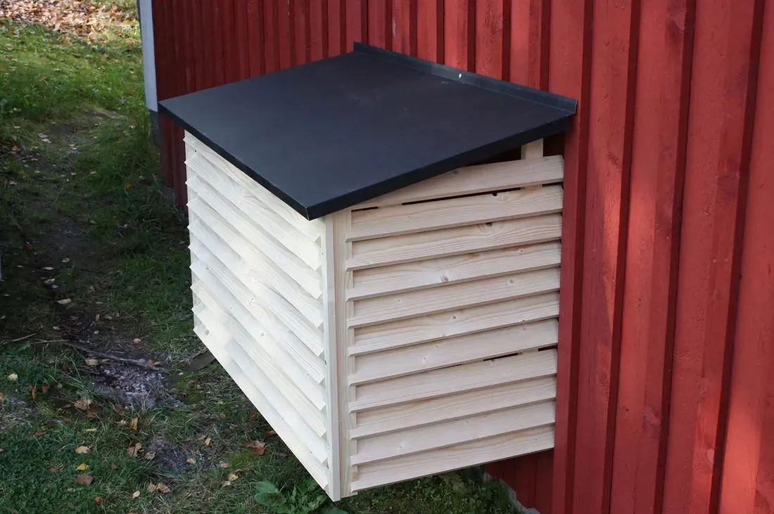 Puukotelo ulkoyksikölle
